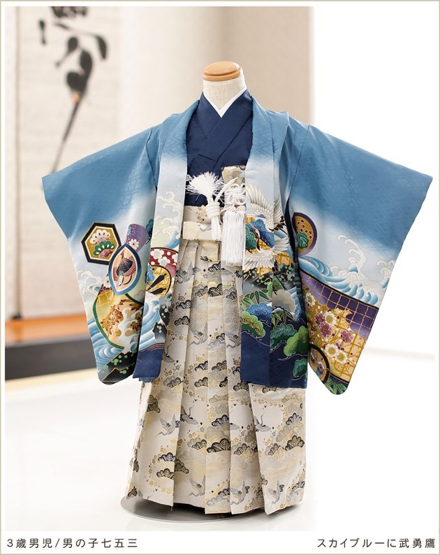3歳 男の子 七五三 レンタル d3091 着物レンタル フルセット 753 子供