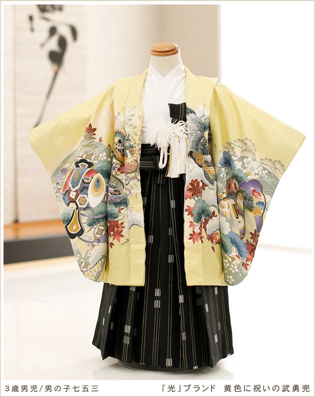 3歳 男の子 七五三 レンタル d3115 着物レンタル フルセット 753 子供