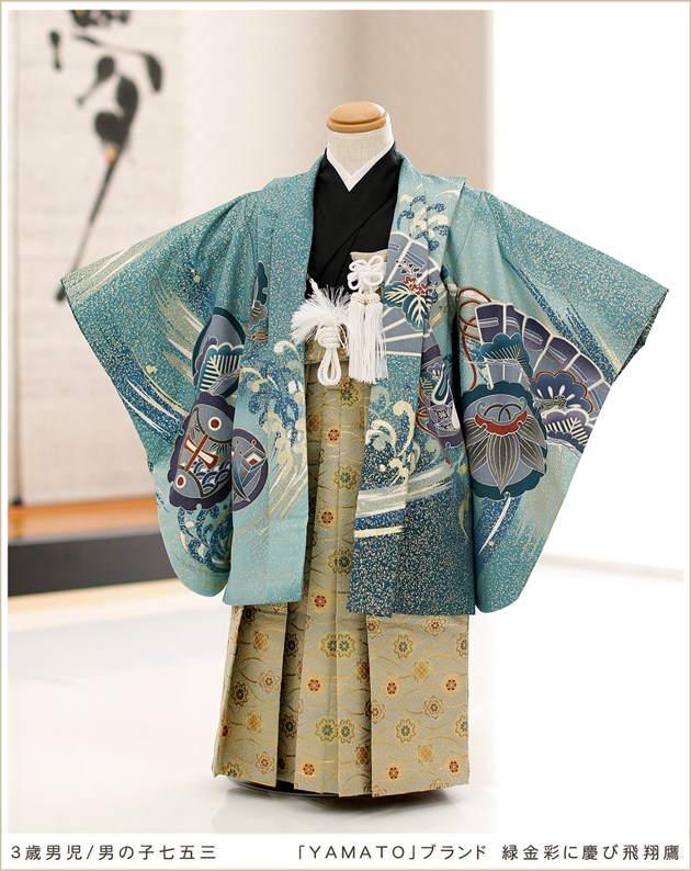 3歳 男の子 七五三 レンタル d3116 着物レンタル フルセット 753 子供