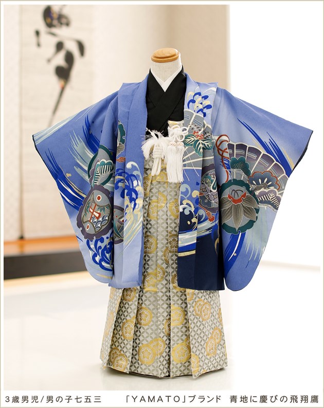 3歳 男の子 七五三 レンタル d3117 着物レンタル フルセット 753 子供