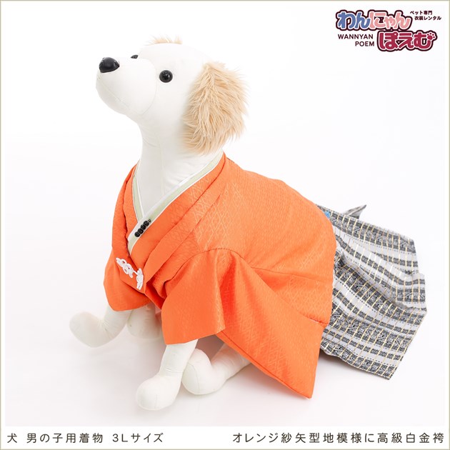 犬の着物レンタル 大型犬 男の子 d3l-011 ペット衣装 往復送料無料