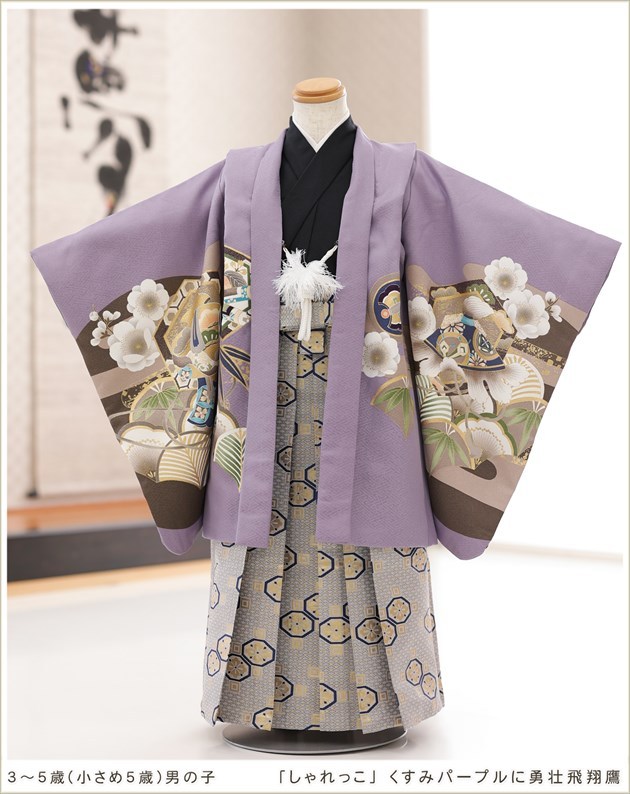 七五三 5歳 男の子 100cm〜110cm 袴レンタル d4279 子供着物 七草 着物