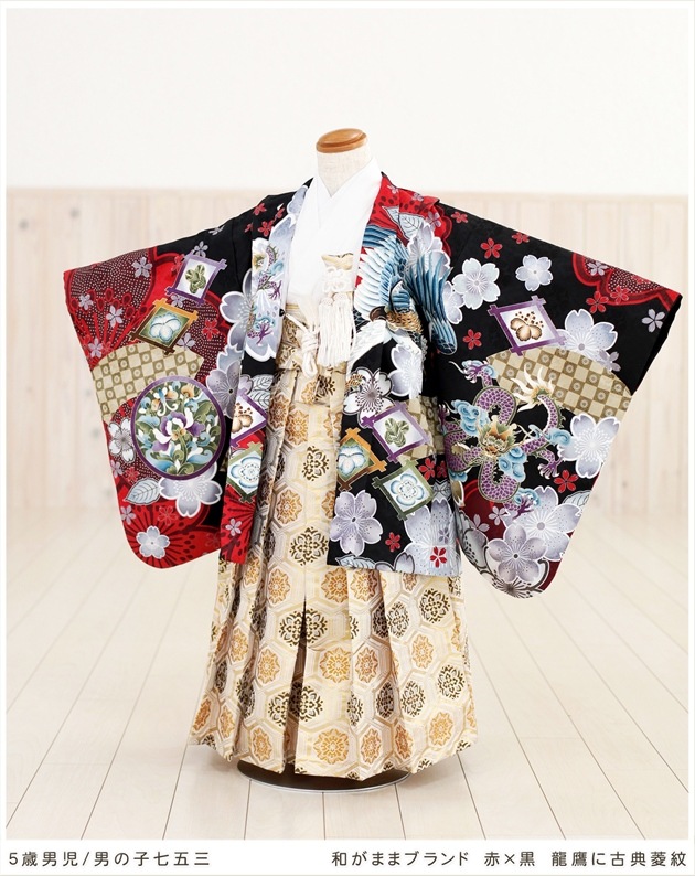 SALE　七五三　RYOKO KIKUCHI 5歳男児着物　ワイン　紋柄　新品 楽天市場】七五三 5歳 男の子 着物セット “R・K (リョウコ・キクチ