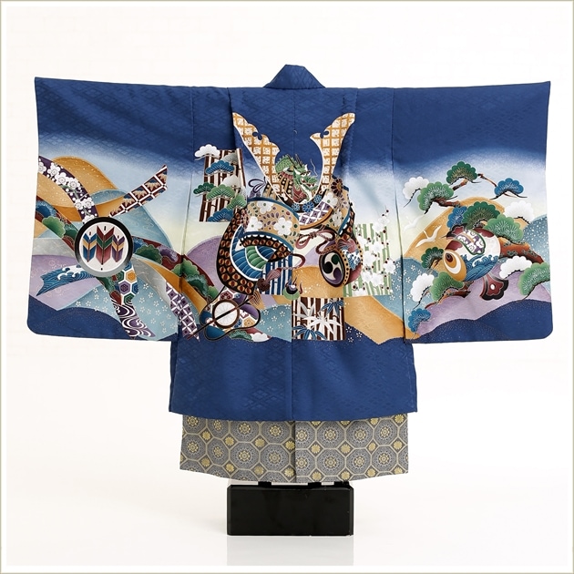 5歳 男の子 着物レンタル 七五三 d5124 子供着物 袴 フルセット 人気