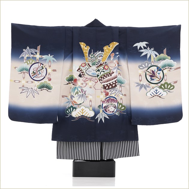 5歳 男の子 正絹 着物レンタル d5358-2 袴レンタル 七五三 子供