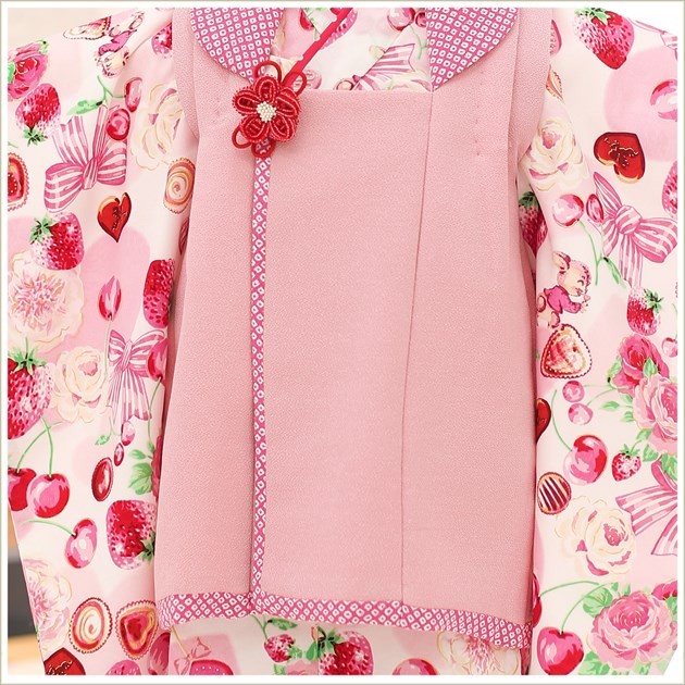 3歳女の子 七五三レンタル 被布セット f1352 子供着物 人気 レトロ