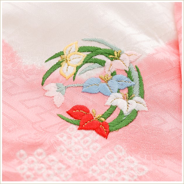 3歳女の子 正絹着物 七五三レンタル 被布セット f1598 子供着物 人気