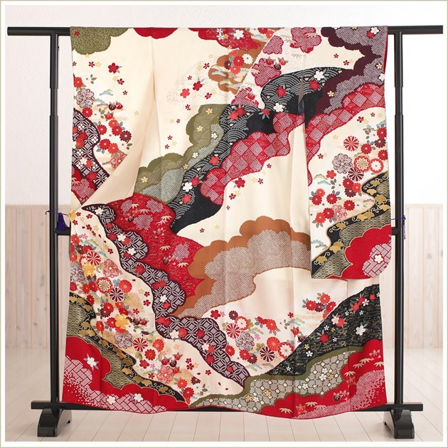 専用 KL1746 振袖 正絹 身丈169.5cm 着物 成人式 トールサイズ 未仕立て 振袖 22点セット「Beatiful Japan ブルー×黒 鳳凰」仮