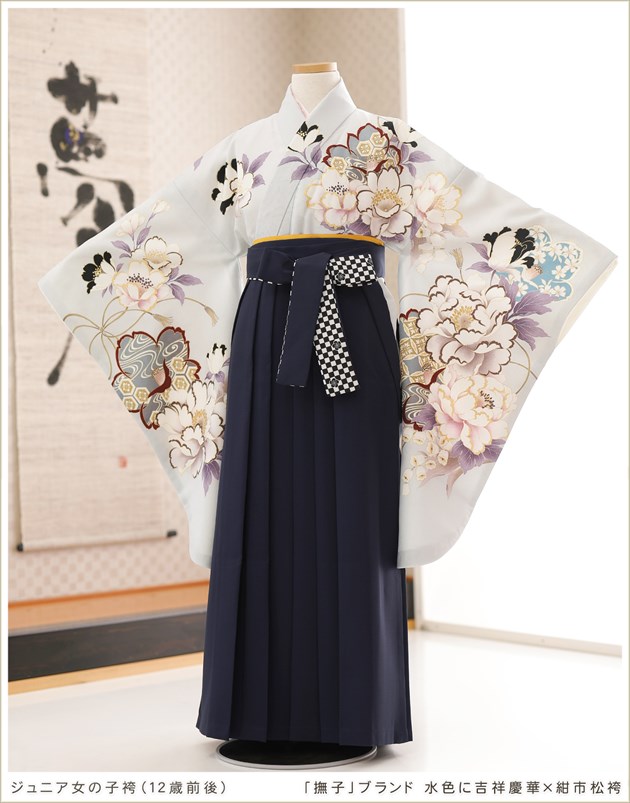 小学校卒業式 袴レンタル 小学生 女の子 h0703 フルセット ジュニア