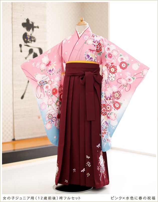 小学校卒業式 袴レンタル 小学生 女の子 h1030 小さめサイズ 十三参り