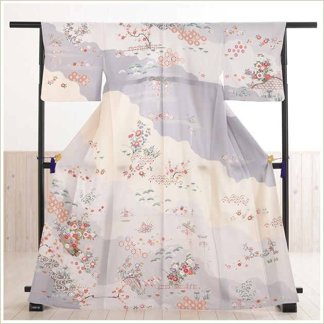 大きいサイズ 訪問着レンタル hh1503 卒業式 母 広幅 着物レンタル