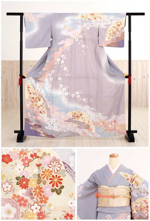 訪問着 フルセットa255E 七五三　入学式　お宮参り　結婚式 訪問着レンタル 結婚式 卒業式 入学式 七五三 hw1151 着物レンタル
