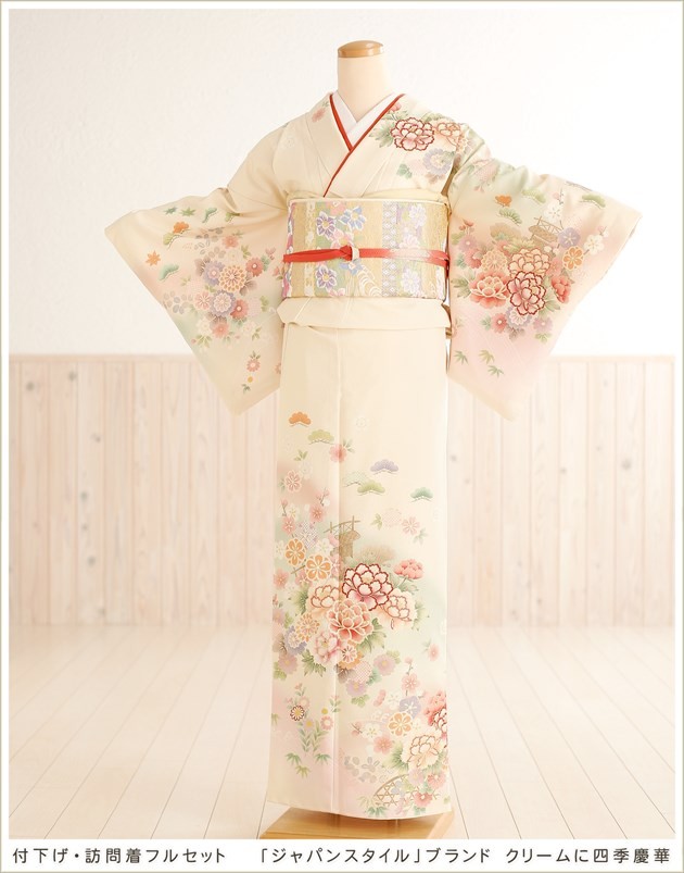 七五三着物 13祝い 大学卒業式 訪問着レンタル hw1290 卒業式 母 着物 入学式 ママ 七五三 お宮参り