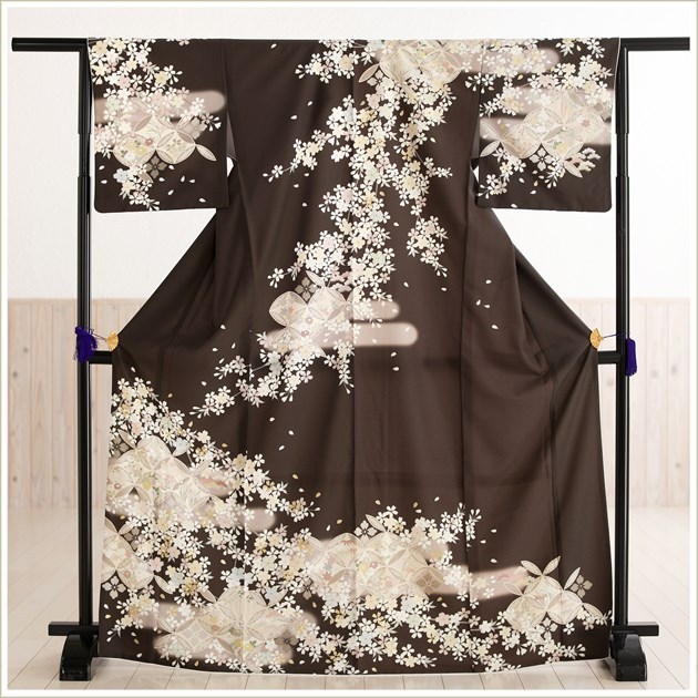 売約済み　【秋の先取り】新品未使用 正絹袷 幻想花文様 訪問着 トールサイズ トールサイズ 訪問着レンタル hw1484 高身長 166cm〜173cm 卒業式 母