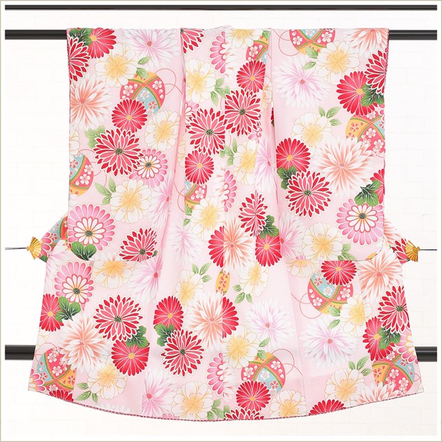 3歳 女の子 帯セット 着物レンタル 七五三 j3018 子供着物 753 結び帯