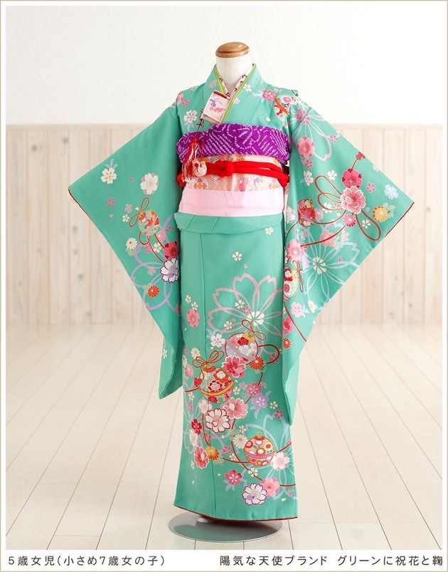 5歳女の子 着物レンタル 小さめ7歳 七五三レンタル j5003 子供着物