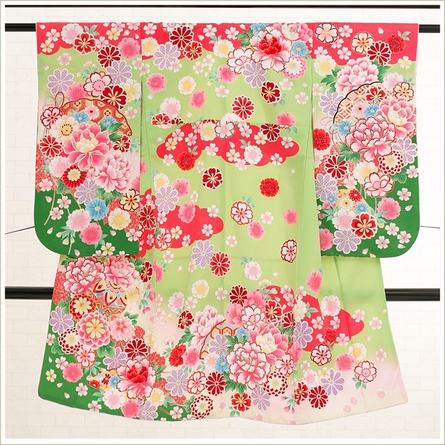 5歳女の子 着物 小さめ7歳 七五三レンタル j5030 子供着物 フル