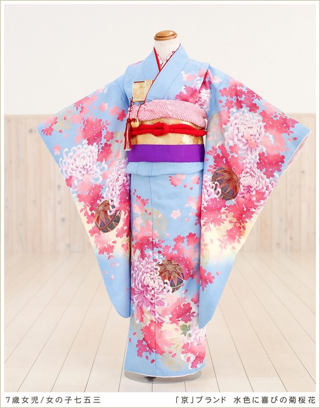 7歳 女の子 七五三レンタル 着物レンタル j7066 フルセット 753 子供
