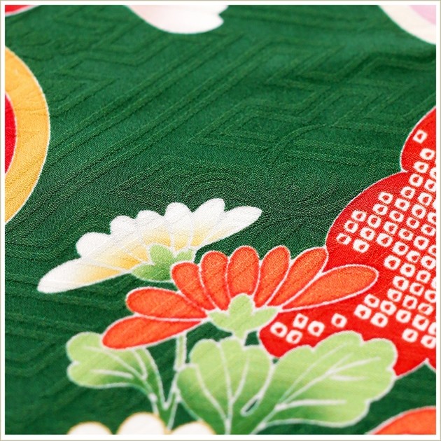 7歳 女の子 七五三 正絹 着物レンタル j7286 フルセット 753 子供着物