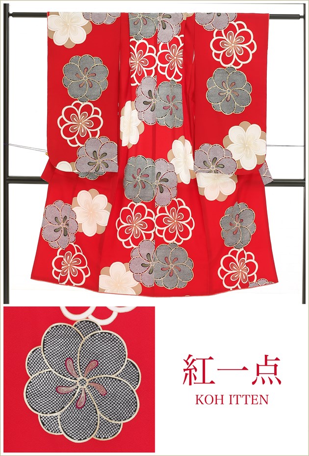 7歳 女の子 七五三 正絹 着物レンタル j7290 フルセット 753 子供着物