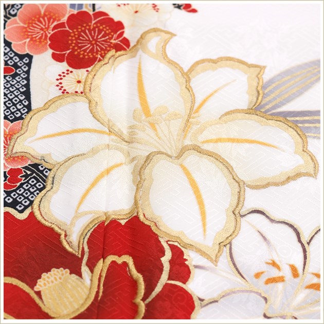 7歳 女の子 七五三 正絹 着物レンタル j7376 フルセット 上質 753 子供