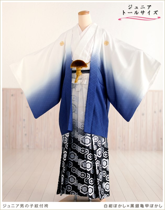 身長160cm 165cm 小学校卒業式 ジュニア紋付袴レンタル 男 jbmo065-4