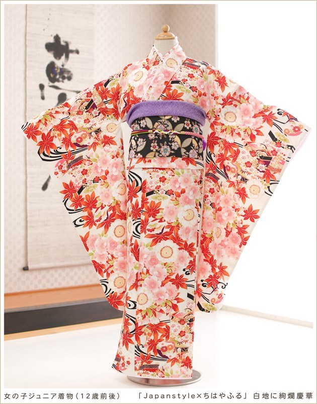 10歳〜13歳 子供振袖レンタル jk0165 女の子 ジュニア着物 十三参り