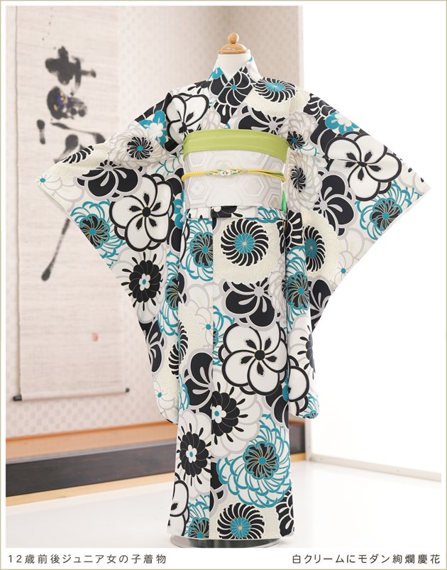 10歳〜13歳 子供振袖レンタル jk0255 女の子 ジュニア着物 十三参り