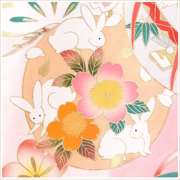 まぁちゃん‼️極美品❣️訪問着＆袋帯セット❣️菊 牡丹❣金彩ヱ霞に花文様 高級 正絹 プレミアム 産着レンタル 女の子 お宮参り お食い初め