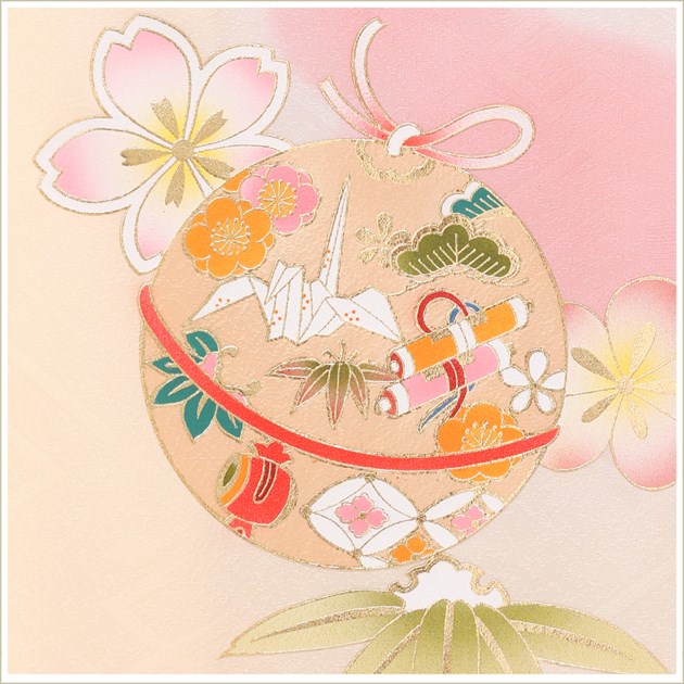 かの　お宮参り参拝　着物　女の子用 お宮参り 着物 女の子 赤/バラの花 l-64 日本製高級正絹 産着