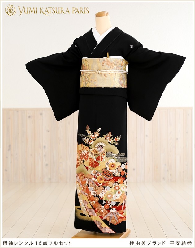 YUMI KATSURA（ユミカツラ） 桂由美 留袖レンタル ts075 フルセット 黒