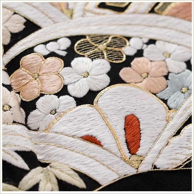 留袖レンタル 手刺繍 ts216 黒留袖 結婚式 母親 フルセット