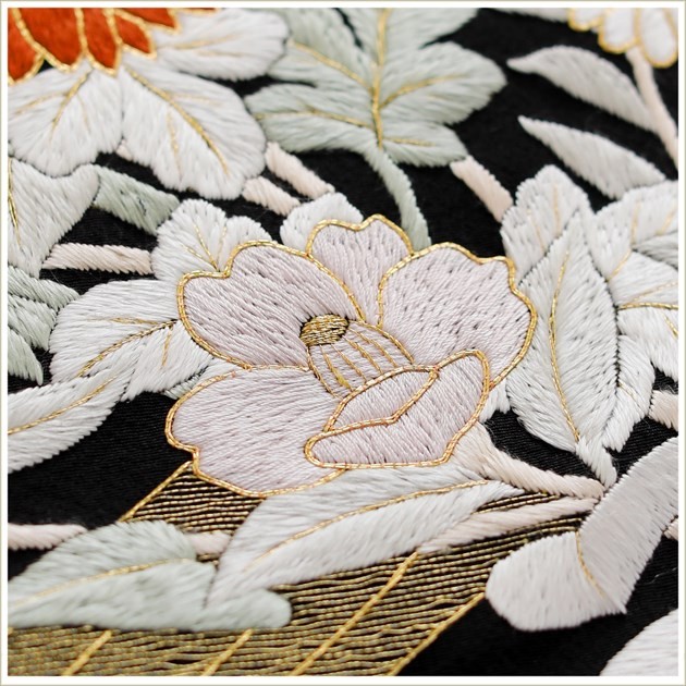 A53限定価格！☆used美品☆ 結婚式 金彩 豪華 黒留袖6点セット 個性的で華やかな黒留袖 レンタル Lサイズ 128L - 大阪の