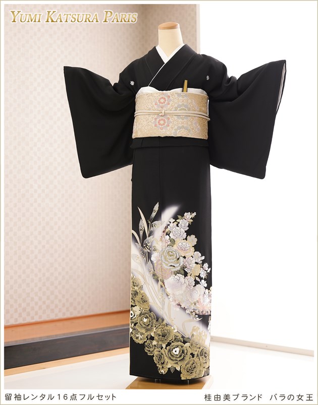 YUMI KATSURA（ユミカツラ） 桂由美 留袖レンタル ts248 結婚式 黒留袖