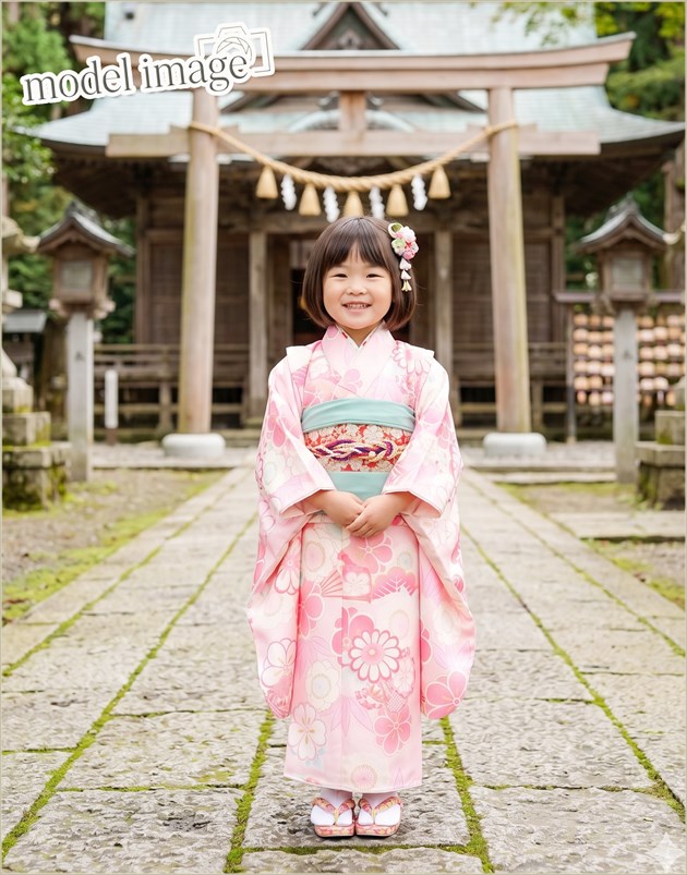 3歳 女の子 七五三 楽チャック着物レンタル 作り帯 zj3002「チャック