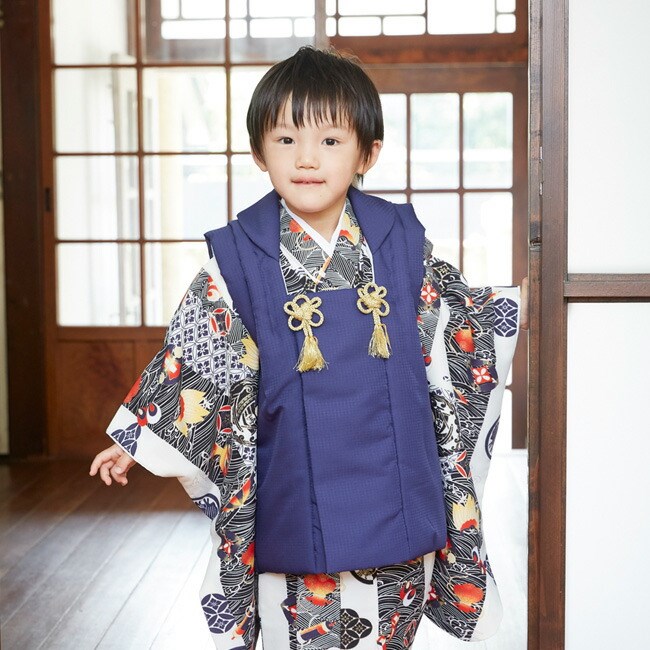 七五三 着物 3歳 男の子 753 被布コート 草履 足袋 男児 レンタル 被布