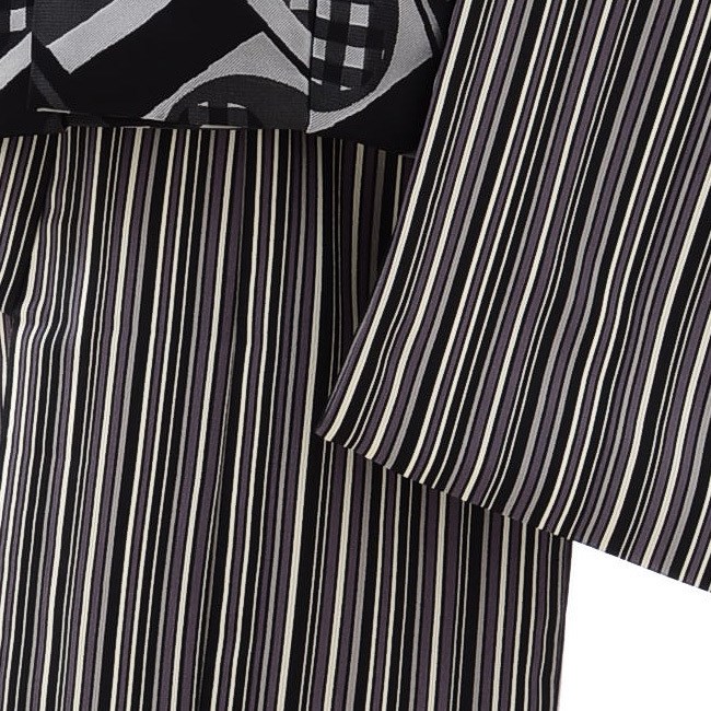 七五三 着物 3歳 男の子 レンタル モダン 織美桐 おりびと 白 黒 幾何学 ストライプ 0128 |  | 05