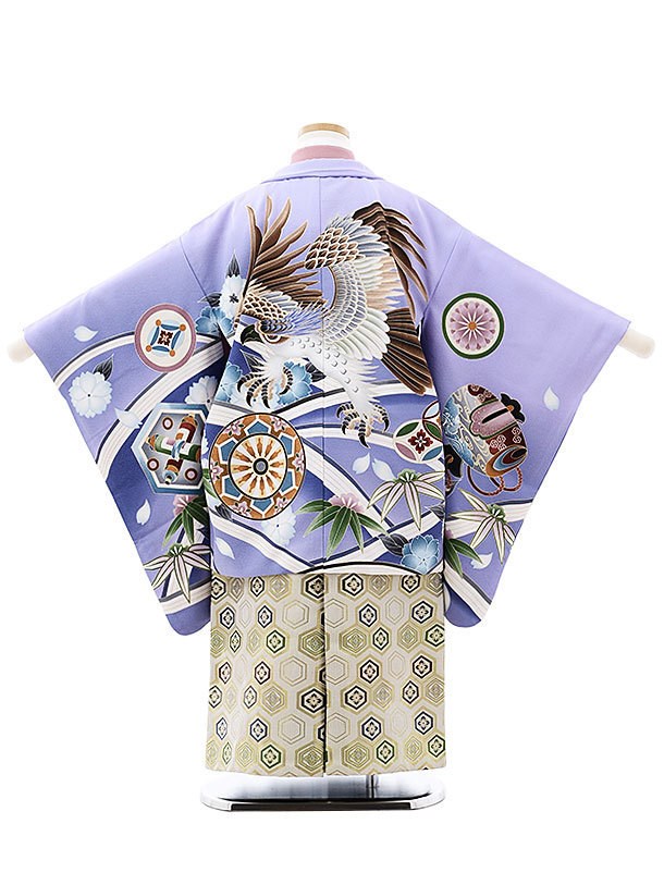 七五三 着物 5歳 6歳 男の子 レンタル 正統派 おりびと 薄紫 ピンク ベージュ 0167 |  | 03