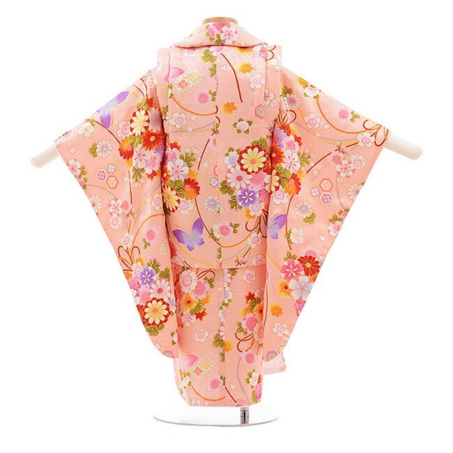 七五三 3歳 女の子 ピンク 753 着物 レンタル 753草履 髪飾り 被布