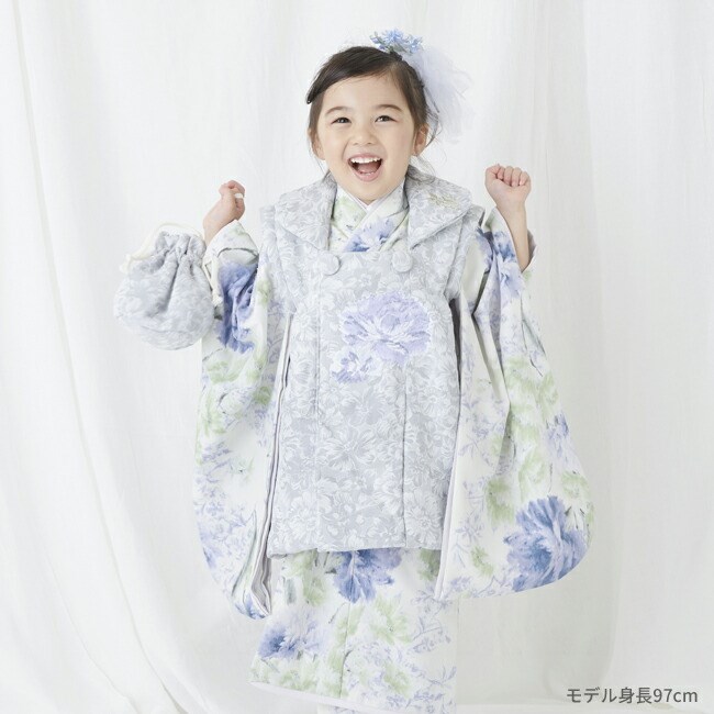 七五三 3歳 白 着物 被布セット 753レン...の詳細画像3