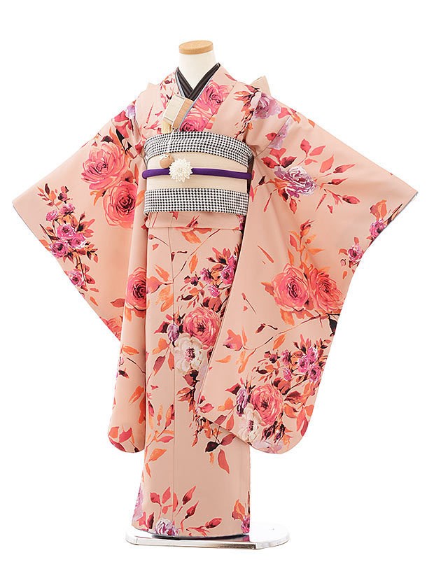 七五三 レンタル 7歳 女の子 着物 ナチュラル ラフィネココ ピンク