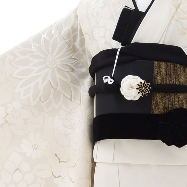 七五三 レンタル 7歳 着物 女の子 モダン ジャパンスタイル アイボリー