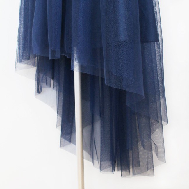 キッズドレス レンタル 京都ハイロウプロムドレス レース チュール 子供ドレス 靴セット ネイビー 紺 MONSOON mons011 女の子 130 140 150 結婚式 七五三 発表会の画像