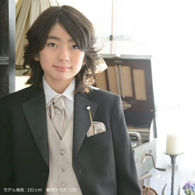 七五三 結婚式 男の子スーツセット こどもフォーマル服 靴セット 男児タキシード CBOY-01B シャンパンベージュ 90 95 100 110 120 130 140 150 160 子供 発表会の画像