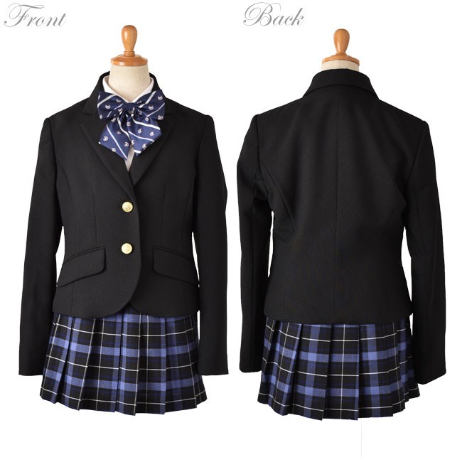 新品タグ付★ショパン　スーツ5点セット　卒服　160　ブラック×グレーチェック 七五三 結婚式 女児 スーツ 150 レンタル フォーマル 靴セット 女の子