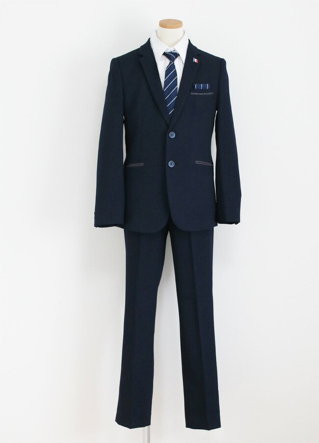 発表会スーツ 男子 発表会 フォーマル子供服 子供スーツ 靴セット ELLE スリムスーツ ネイビー aby016 フォーマル 男の子 シャツ パンツ150 160 170サイズ |  | 08