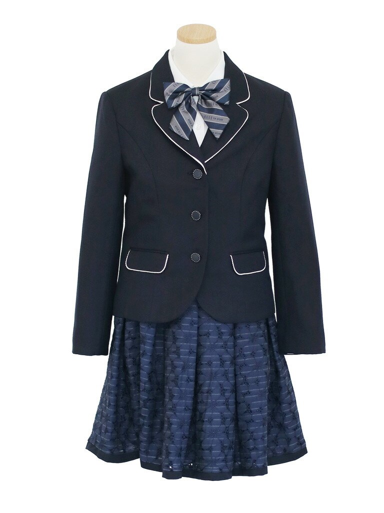 七五三の服 女の子 160 七五三 スーツ 結婚式 elle フォーマル子供服 靴セット ELLE 花柄レーススカートセット スーツ agl019 150 160 165 発表会 |  | 02