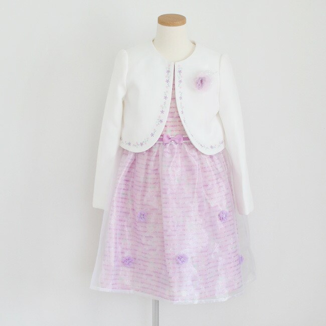 入学式 靴セット ボーダーチュールアンサンブルセット ELLE エル 卒園式 結婚式 発表会 子供服 小学校 女の子 120 服 フォーマル パープル 紫 agl030 120 130 |  | 11