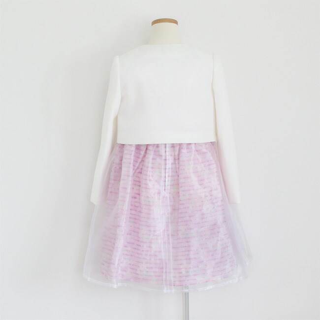 入学式 靴セット ボーダーチュールアンサンブルセット ELLE エル 卒園式 結婚式 発表会 子供服 小学校 女の子 120 服 フォーマル パープル 紫 agl030 120 130 |  | 12