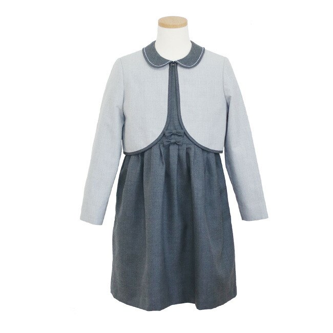 入学式 靴セット ミキハウス 子供スーツレンタル フォーマル子供服 MIKIHOUSE 女の子フォーマル セット 半袖ワンピース 女児 130 結婚式 写真撮影 gt029の画像